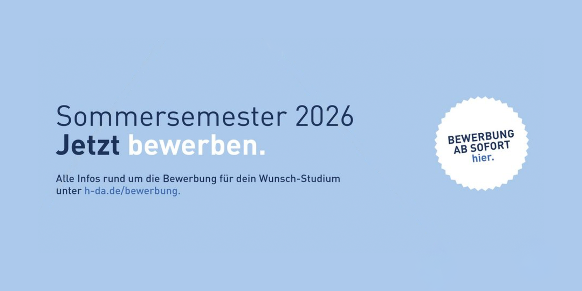 Bewerbung an der h_da zum Sommersemester 2026
