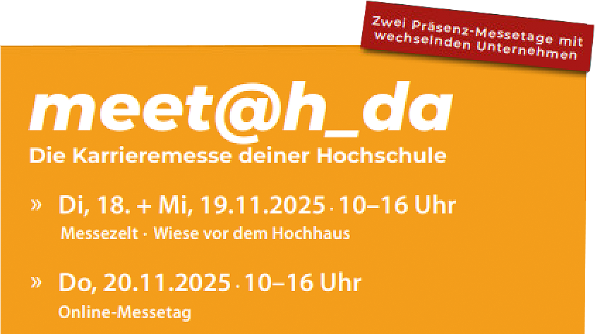 Karrieremesse meet@h-da.de vom 19. - 21.11.2024