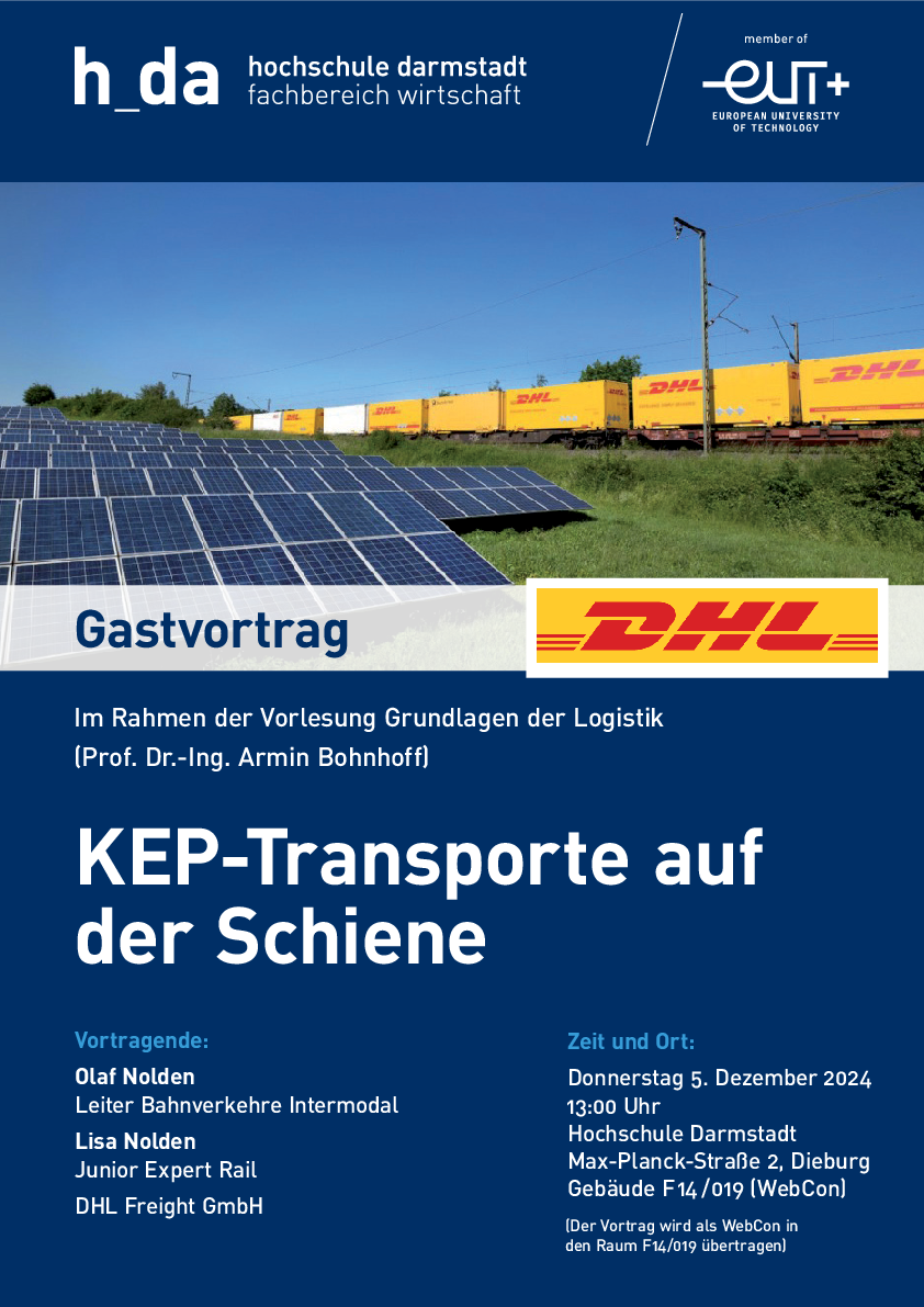 Exkursion zu DHL - KEP Transporte auf der Schiene