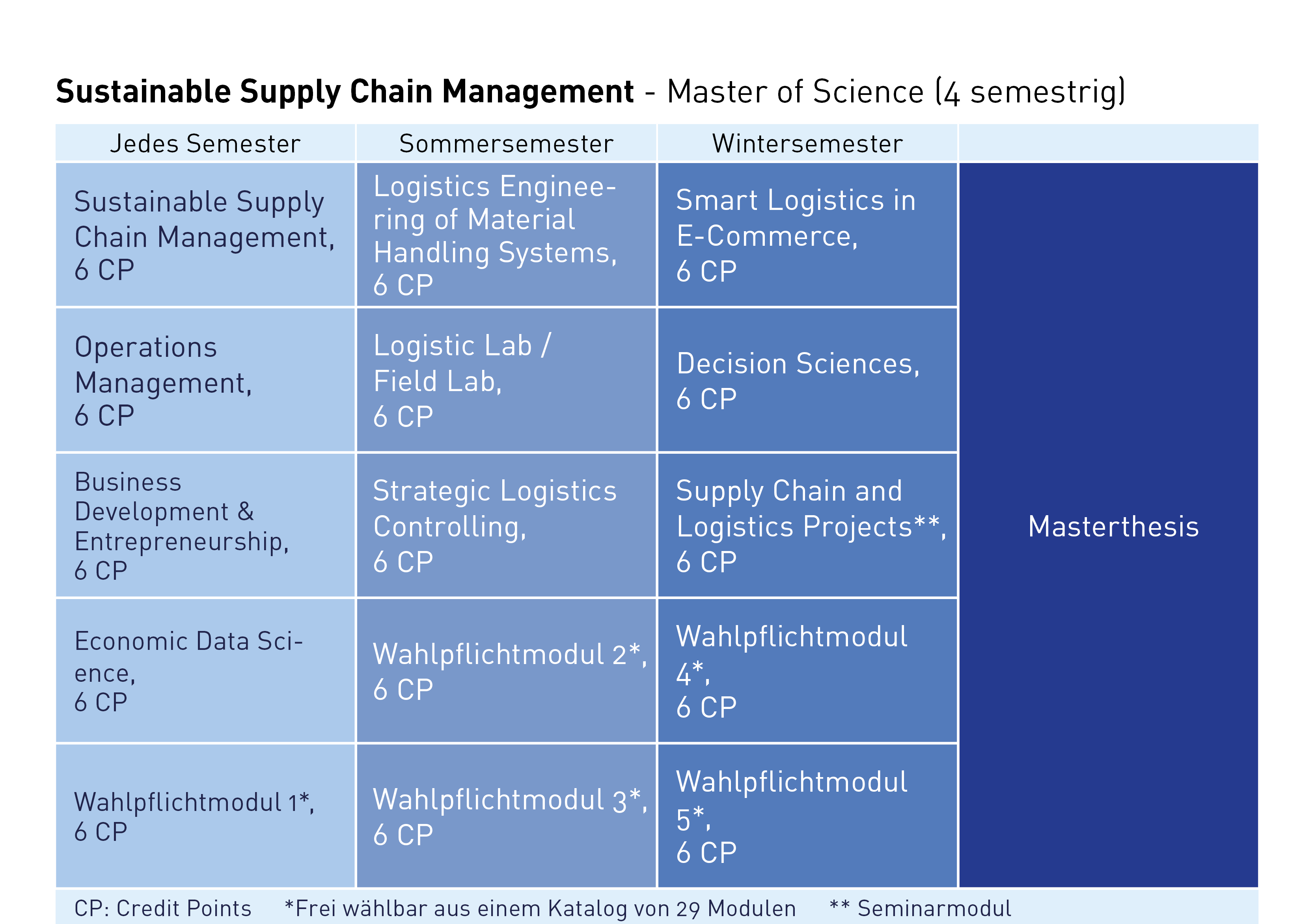 SSCM - Studienplan