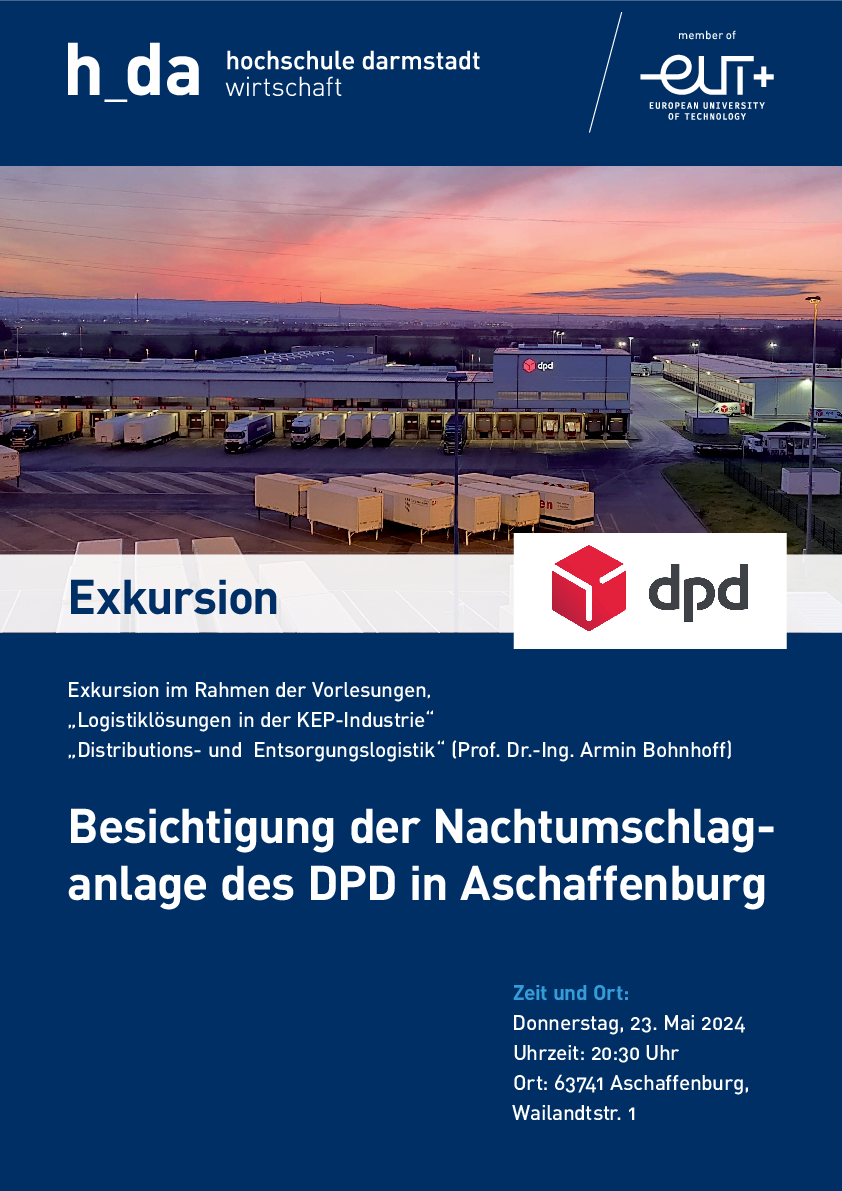 Exkursion Nachtumschlaganlage DPD - Aschaffenburg